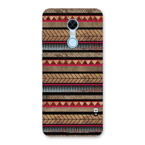 Red Indie Pattern Back Case for Redmi Note 5