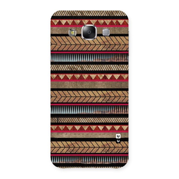 Red Indie Pattern Back Case for Samsung Galaxy E5