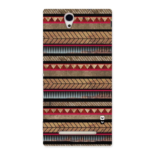 Red Indie Pattern Back Case for Sony Xperia C3