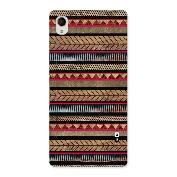 Red Indie Pattern Back Case for Sony Xperia M4
