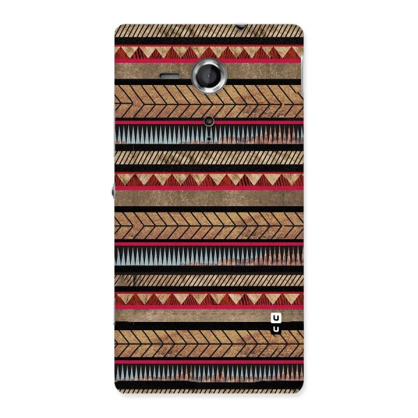 Red Indie Pattern Back Case for Sony Xperia SP