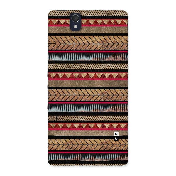 Red Indie Pattern Back Case for Sony Xperia Z