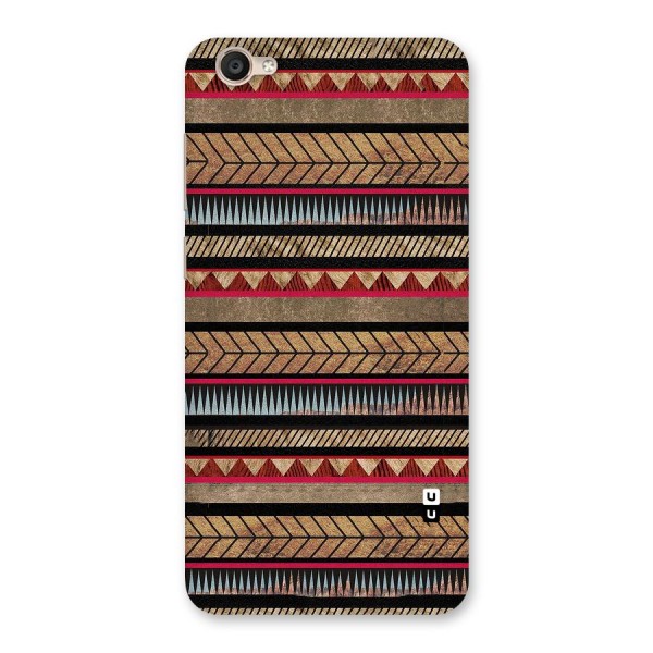 Red Indie Pattern Back Case for Vivo Y55