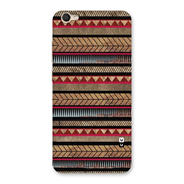Red Indie Pattern Back Case for Vivo Y67