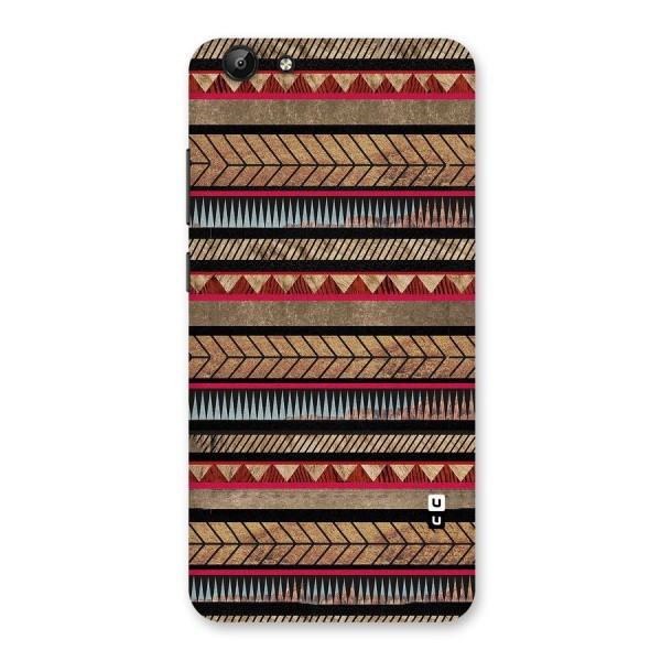 Red Indie Pattern Back Case for Vivo Y69