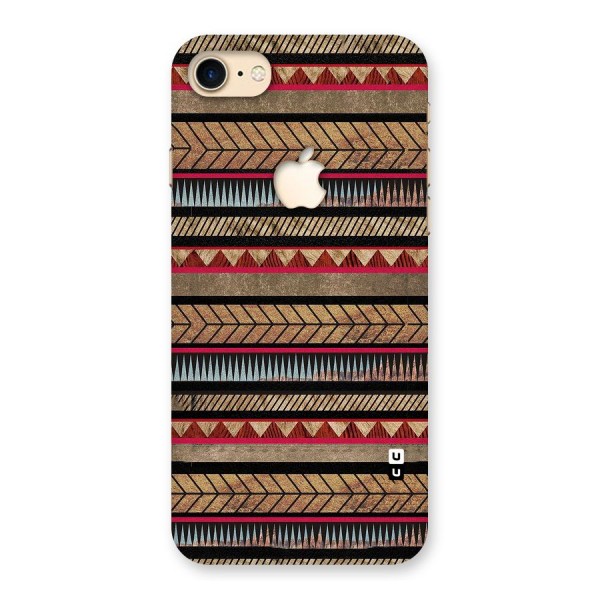 Red Indie Pattern Back Case for iPhone 7 Apple Cut