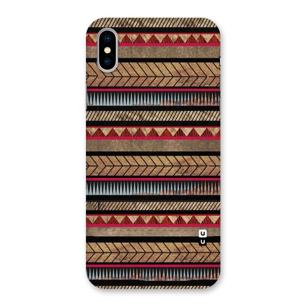 Red Indie Pattern Back Case for iPhone X