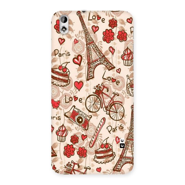 Red Peach City Back Case for HTC Desire 816g