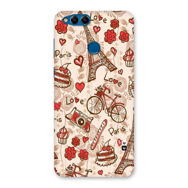 Red Peach City Back Case for Honor 7X