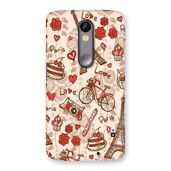 Red Peach City Back Case for Moto X Force