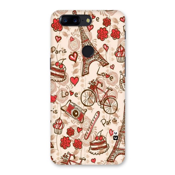 Red Peach City Back Case for OnePlus 5T
