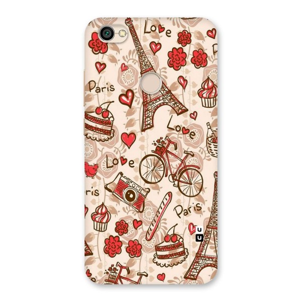Red Peach City Back Case for Redmi Y1 2017