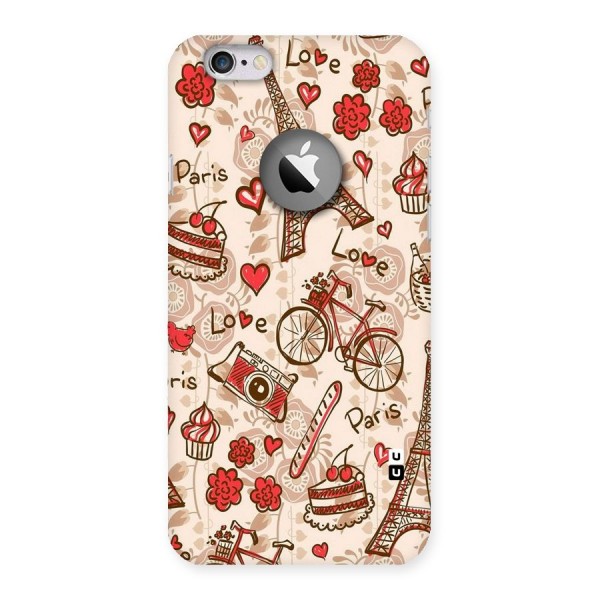 Red Peach City Back Case for iPhone 6 Logo Cut