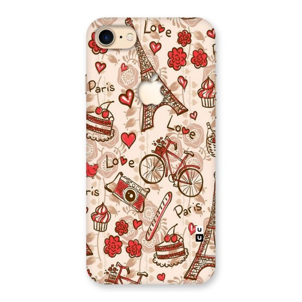 Red Peach City Back Case for iPhone 7 Apple Cut
