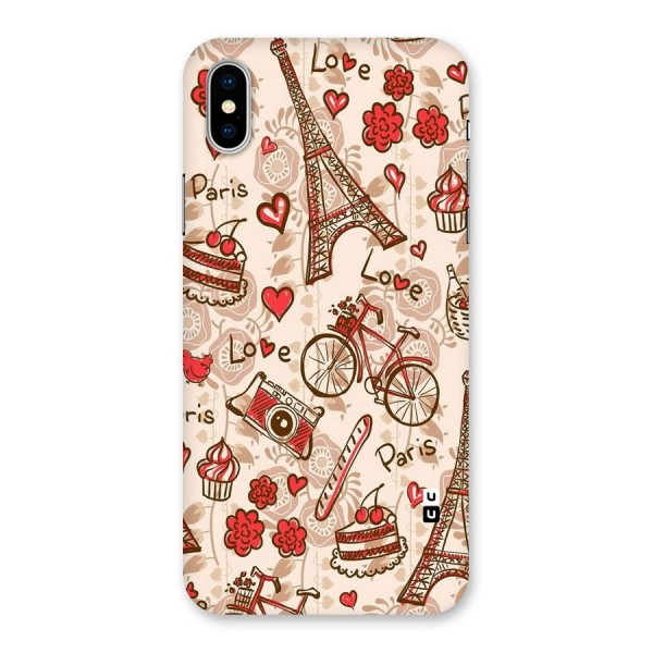 Red Peach City Back Case for iPhone X