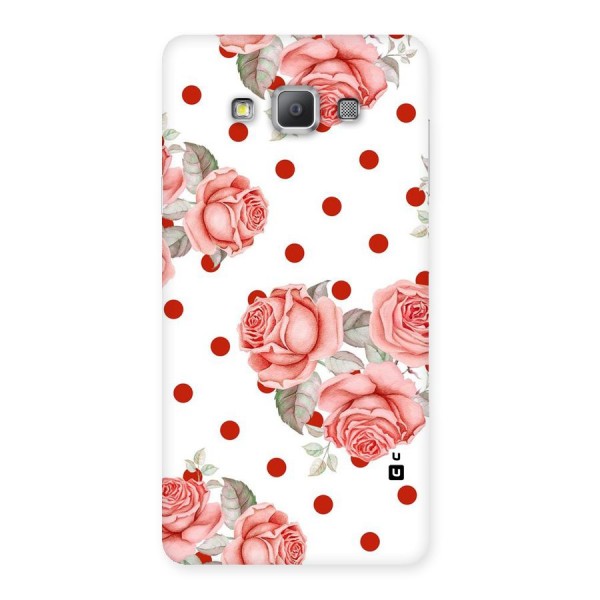 Red Peach Shade Flowers Back Case for Galaxy A7