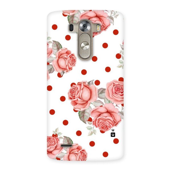 Red Peach Shade Flowers Back Case for LG G3