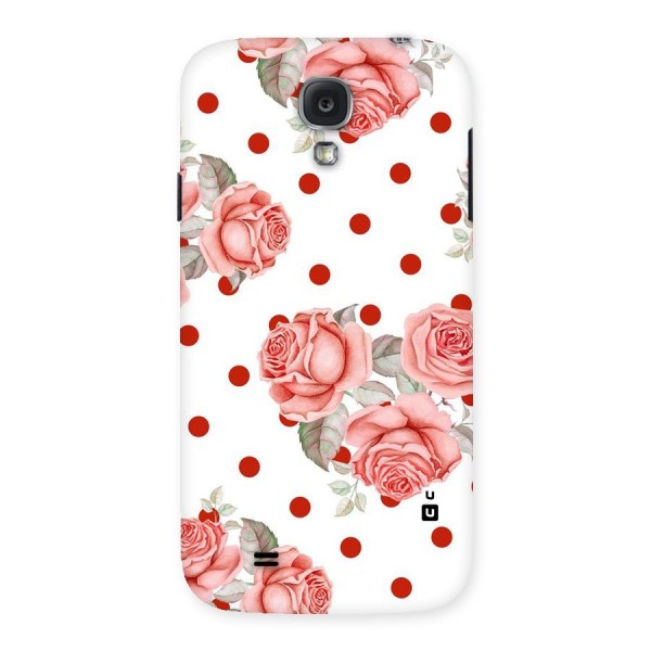Red Peach Shade Flowers Back Case for Samsung Galaxy S4