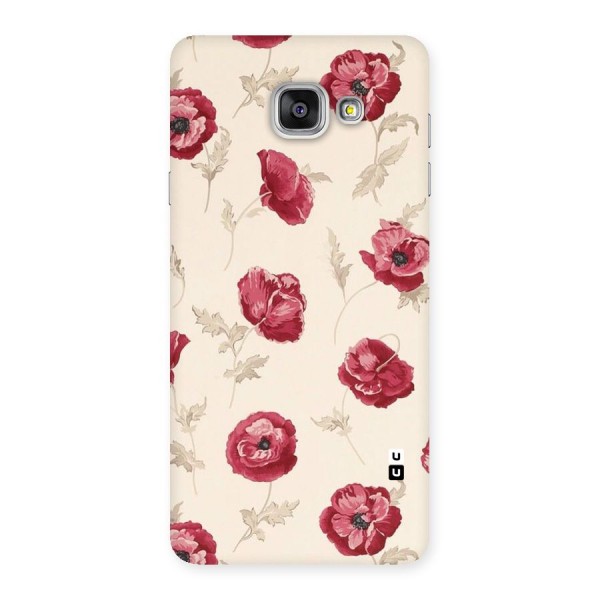 Red Rose Floral Art Back Case for Galaxy A7 2016
