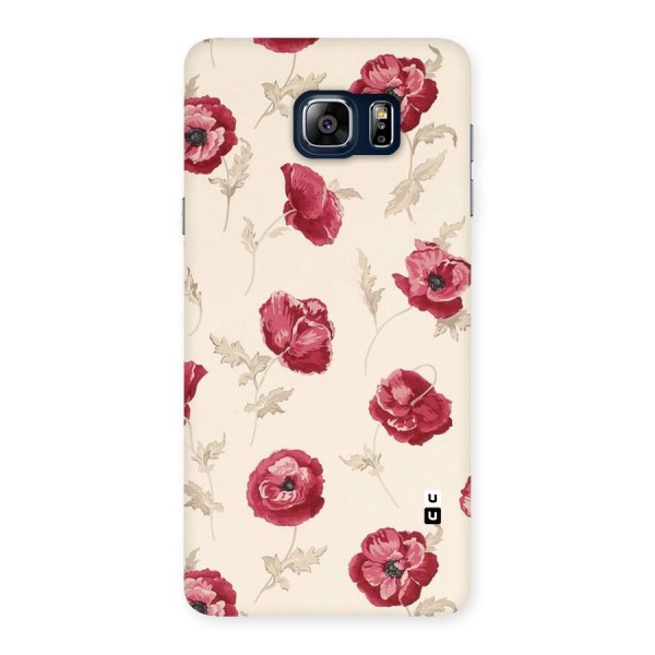 Red Rose Floral Art Back Case for Galaxy Note 5