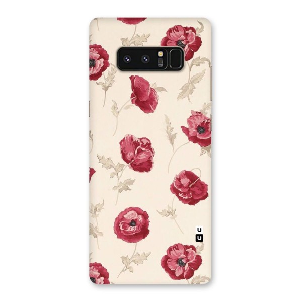 Red Rose Floral Art Back Case for Galaxy Note 8