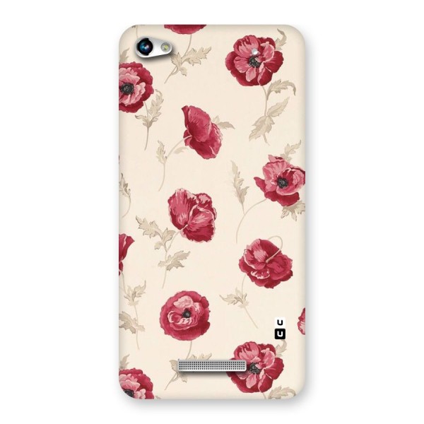 Red Rose Floral Art Back Case for Micromax Hue 2