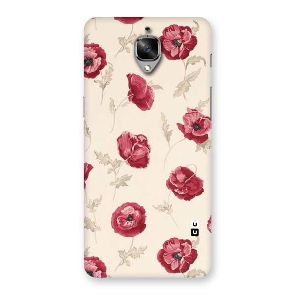 Red Rose Floral Art Back Case for OnePlus 3T