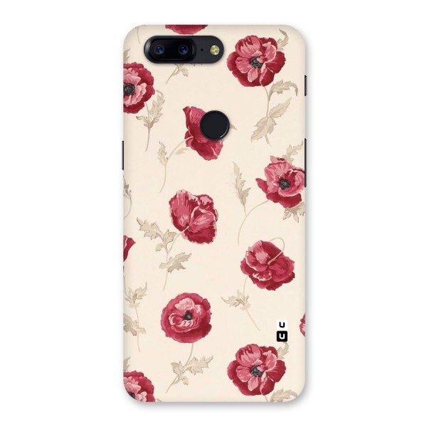 Red Rose Floral Art Back Case for OnePlus 5T