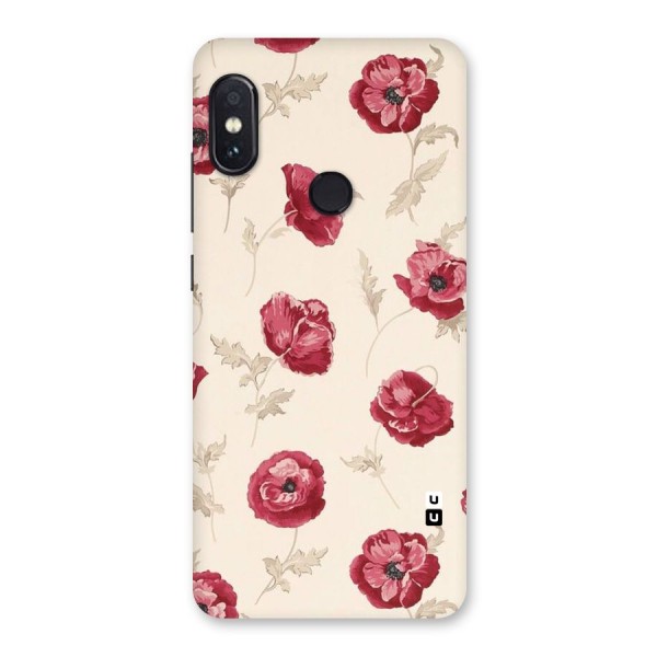 Red Rose Floral Art Back Case for Redmi Note 5 Pro