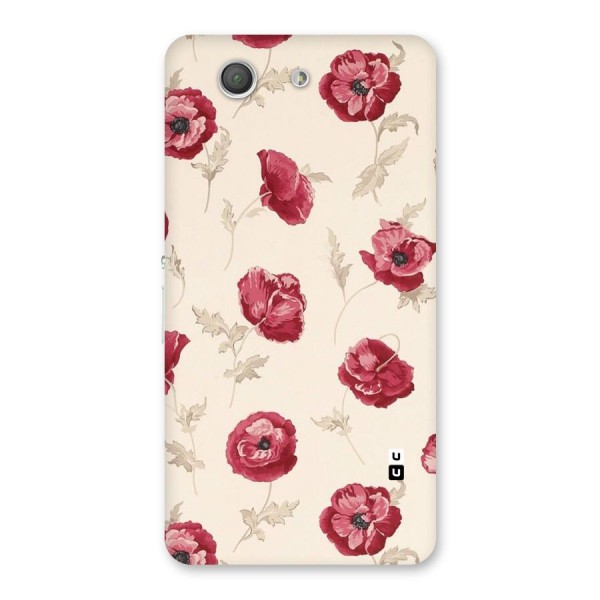 Red Rose Floral Art Back Case for Xperia Z3 Compact