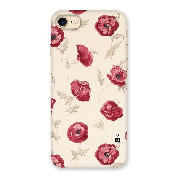 Red Rose Floral Art Back Case for iPhone 7