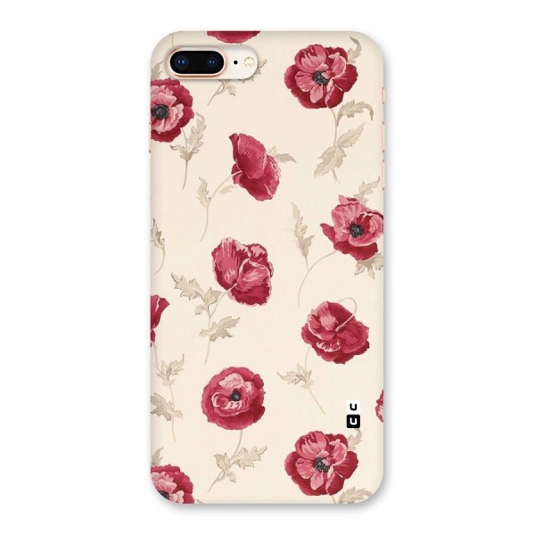 Red Rose Floral Art Back Case for iPhone 8 Plus