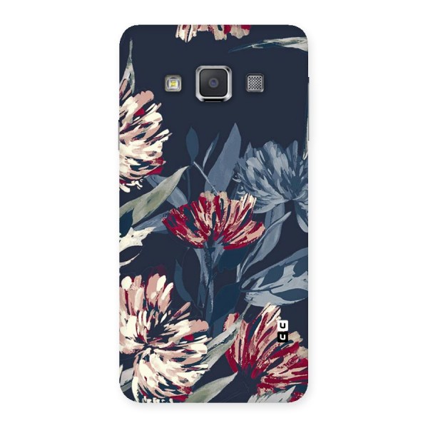 Red Rugged Floral Pattern Back Case for Galaxy A3
