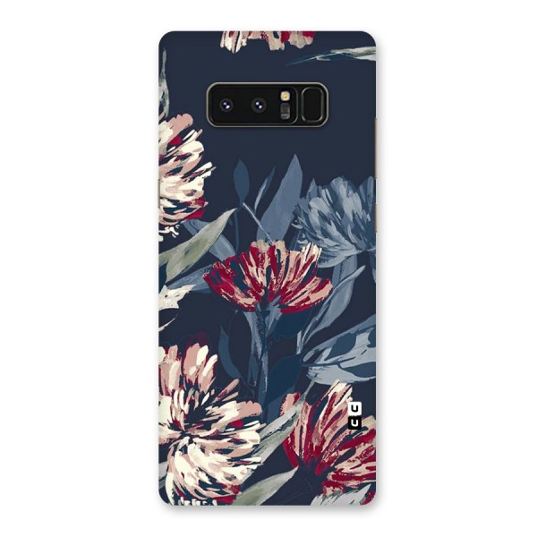 Red Rugged Floral Pattern Back Case for Galaxy Note 8