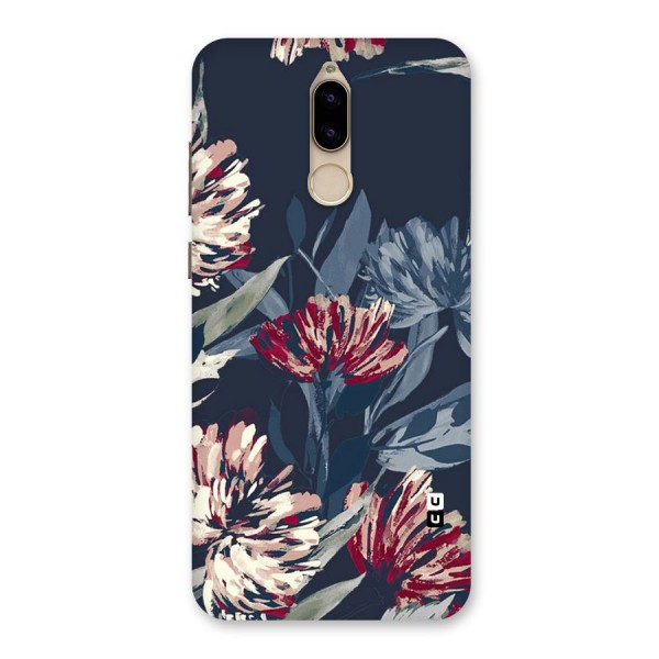 Red Rugged Floral Pattern Back Case for Honor 9i