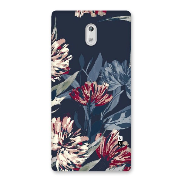 Red Rugged Floral Pattern Back Case for Nokia 3