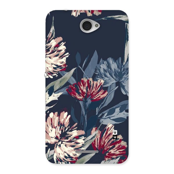 Red Rugged Floral Pattern Back Case for Sony Xperia E4