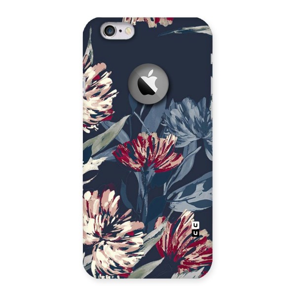 Red Rugged Floral Pattern Back Case for iPhone 6 Logo Cut