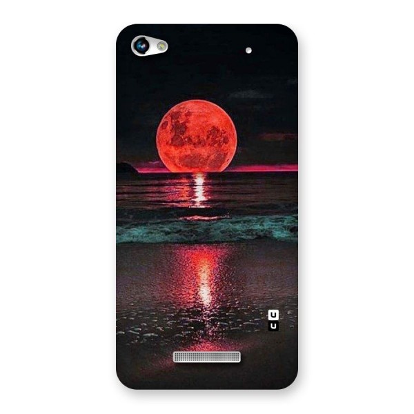 Red Sun Ocean Back Case for Micromax Hue 2