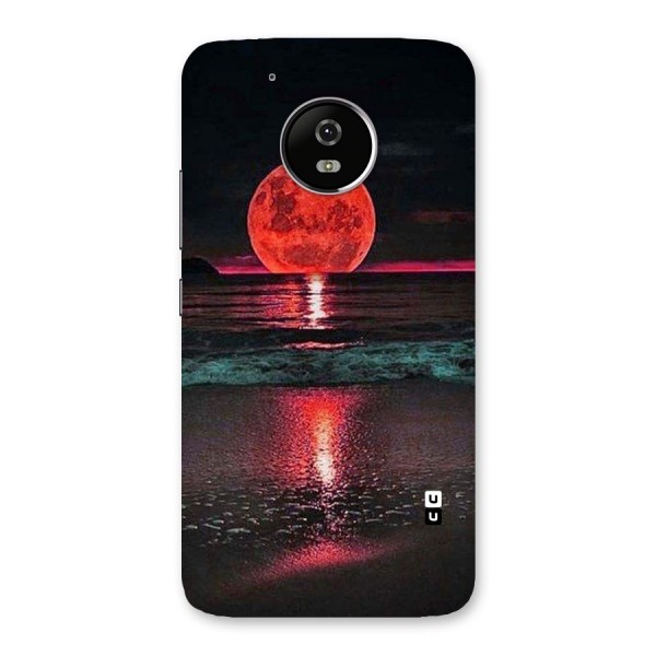 Red Sun Ocean Back Case for Moto G5
