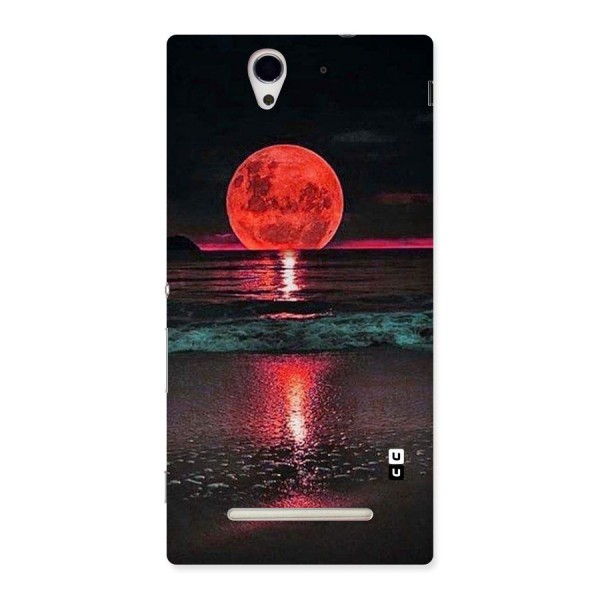 Red Sun Ocean Back Case for Sony Xperia C3