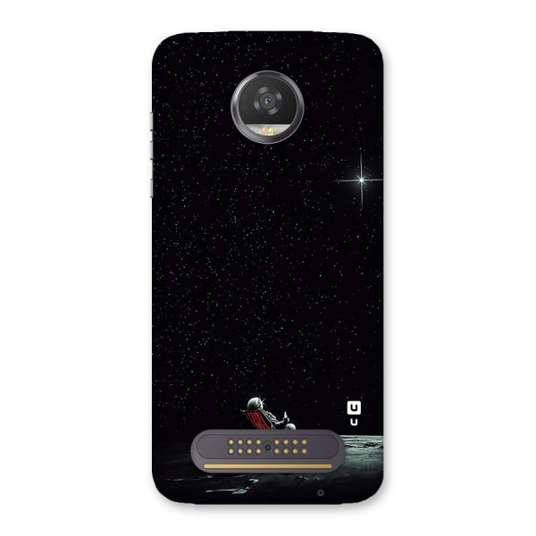 Resting Spaceman Face Back Case for Moto Z2 Play