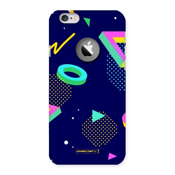 Retro Abstract Back Case for iPhone 6 Logo Cut