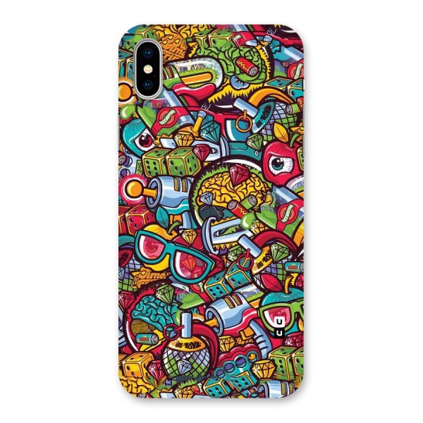 Retro Diamond Design Back Case for iPhone XS