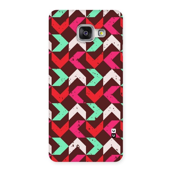 Retro Red Pink Pattern Back Case for Galaxy A3 2016