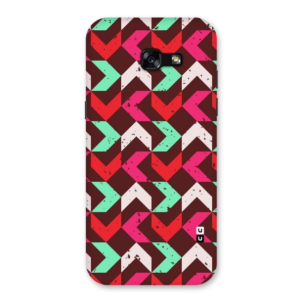 Retro Red Pink Pattern Back Case for Galaxy A5 2017