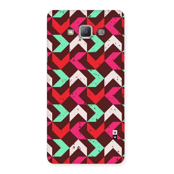 Retro Red Pink Pattern Back Case for Galaxy A7