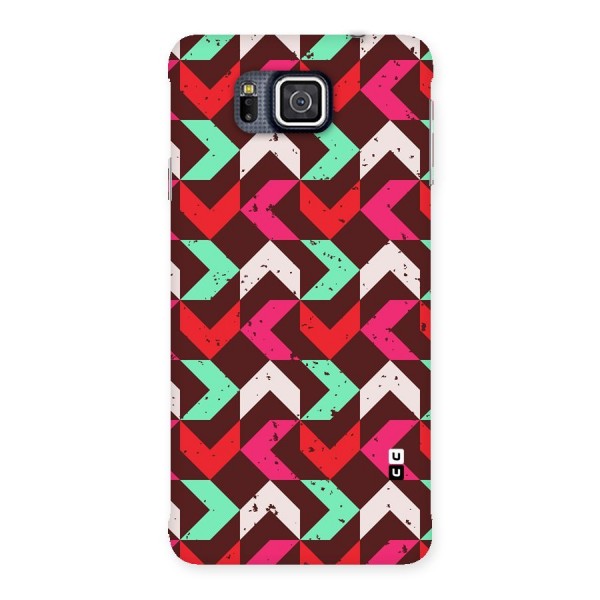 Retro Red Pink Pattern Back Case for Galaxy Alpha