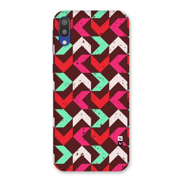 Retro Red Pink Pattern Back Case for Galaxy M10