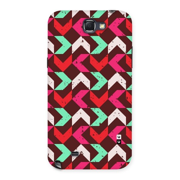 Retro Red Pink Pattern Back Case for Galaxy Note 2